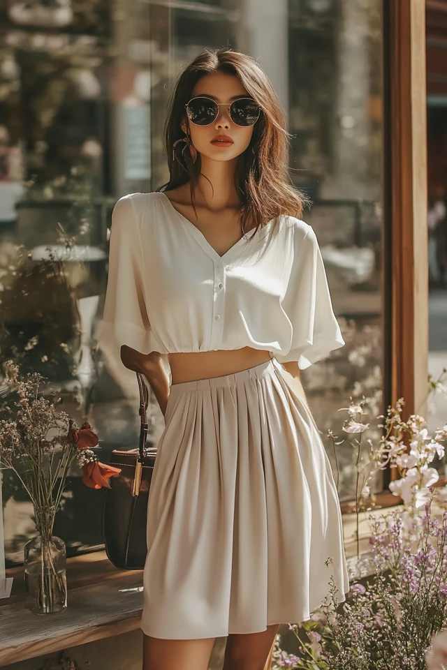 Simple Midi Skirts for Feminine Looks