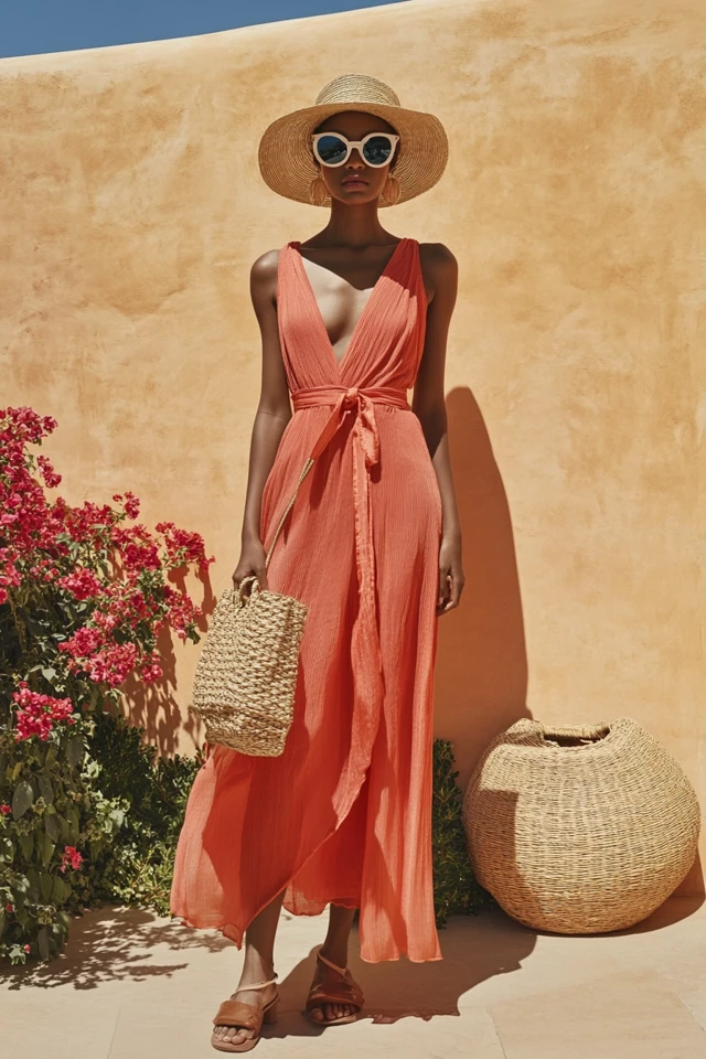 UV-Protective Wrap Dresses for Summer Escapades