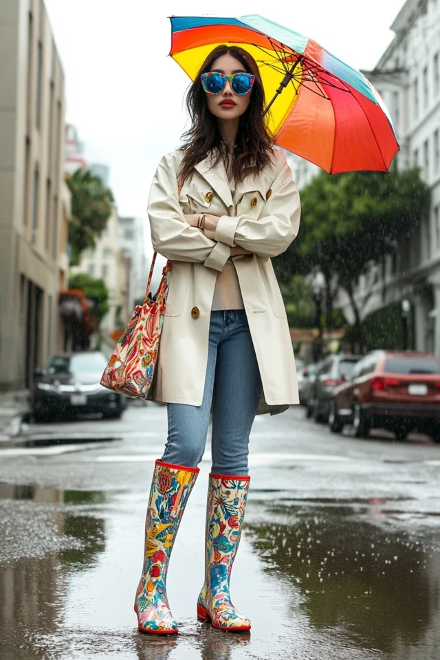 Rain Boots with Fun Prints for Puddle-Jumping Weather