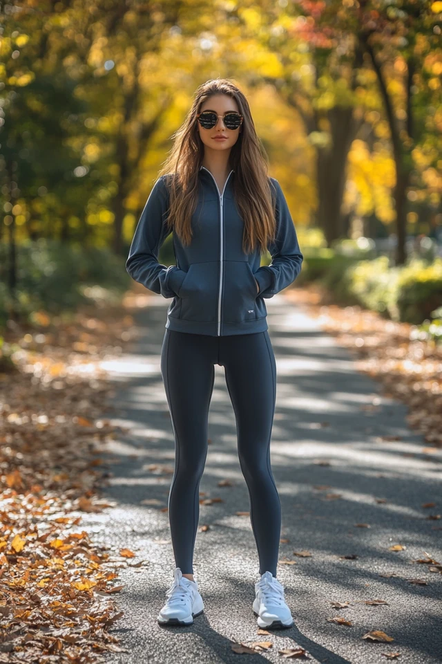 Sleek Leggings for Active Fall Mornings