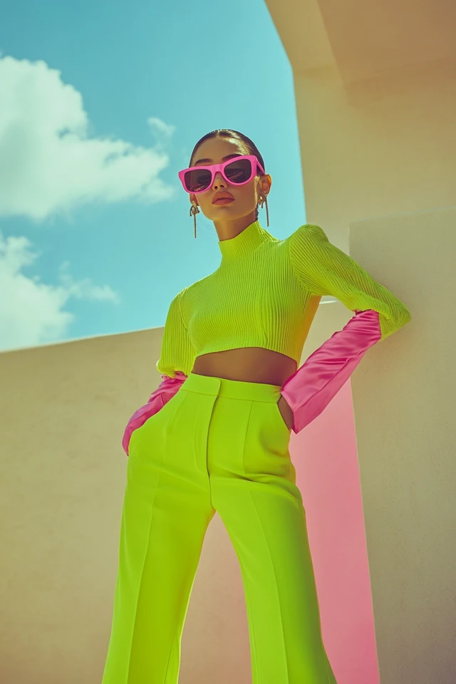 Fun Lime Green and Pink Outfits for Summer Adventures