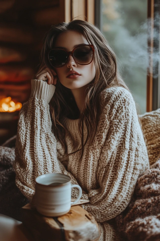 Warm Sweater Dresses for Winter Cabin Trips
