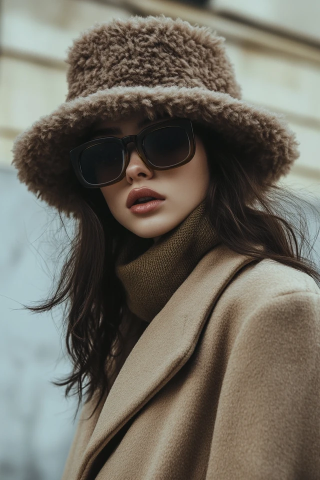Fuzzy Bucket Hats for Winter Accessories
