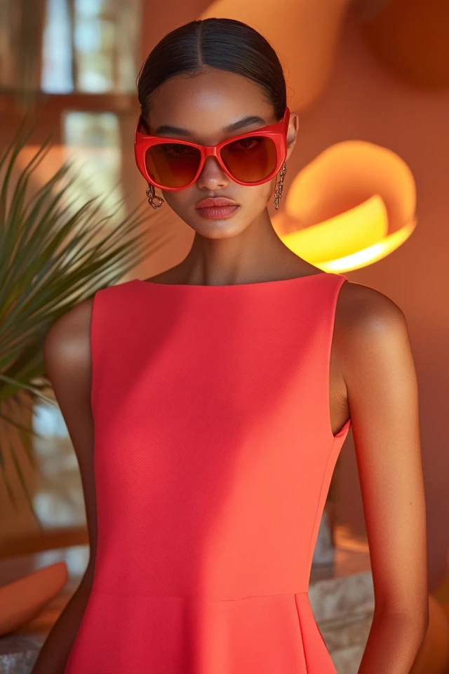 Bright Coral Dresses for Summer Evening Wear