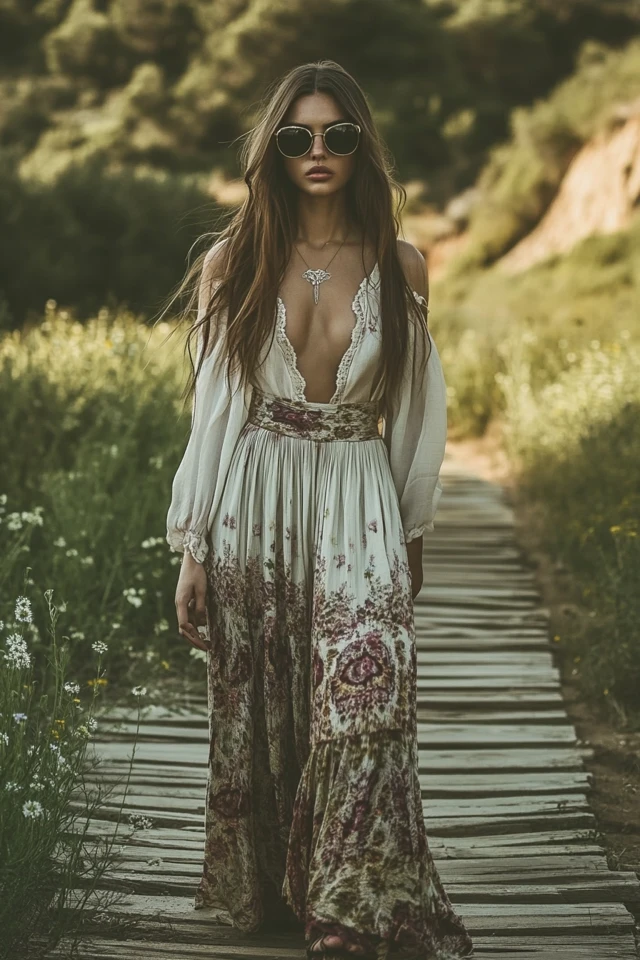 Relaxed Empire Waist Maxi Skirts for Boho Chic