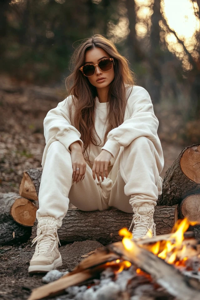 Relaxed Campfire Outfits with Comfortable Sweats