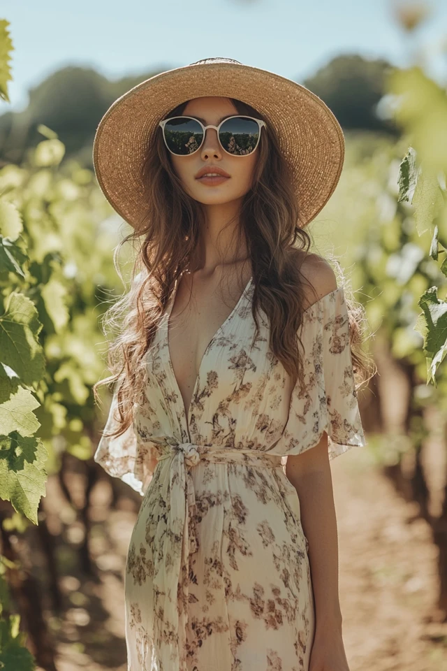 Effortless Vineyard Date Looks with Breezy Sundresses