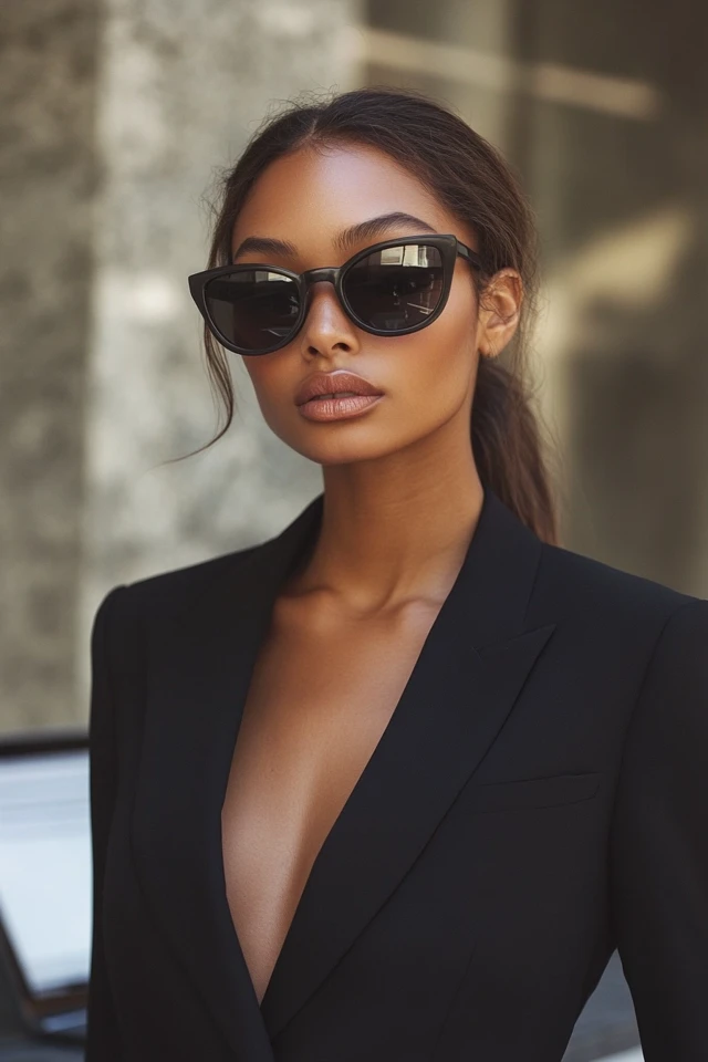 Fitted Black Blazers for Professional Wear