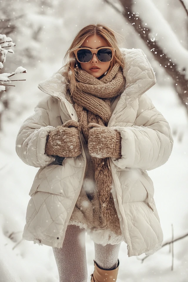 Quilted Mittens for Snowy Days Outdoors