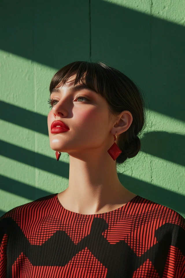 Styling Geometric Earrings with Minimalist Outfits