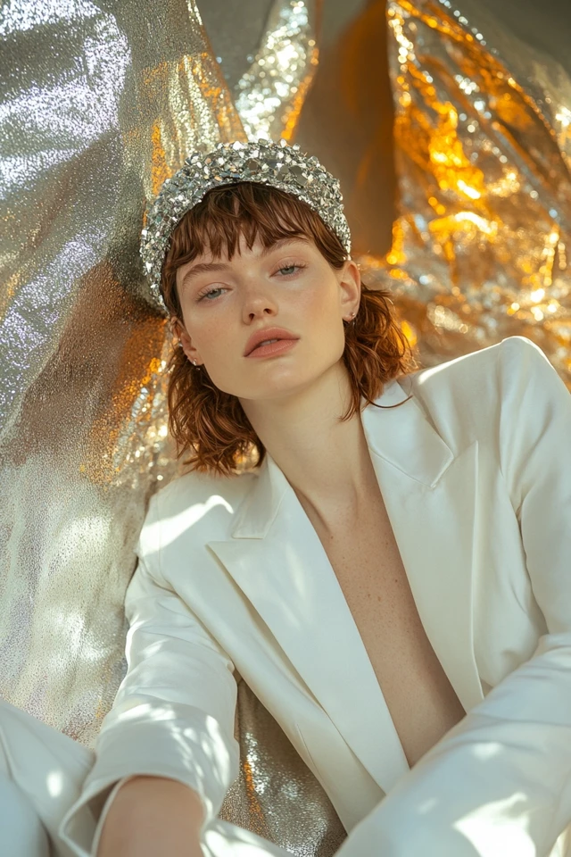How to Accessorize with Bold Metallic Headbands