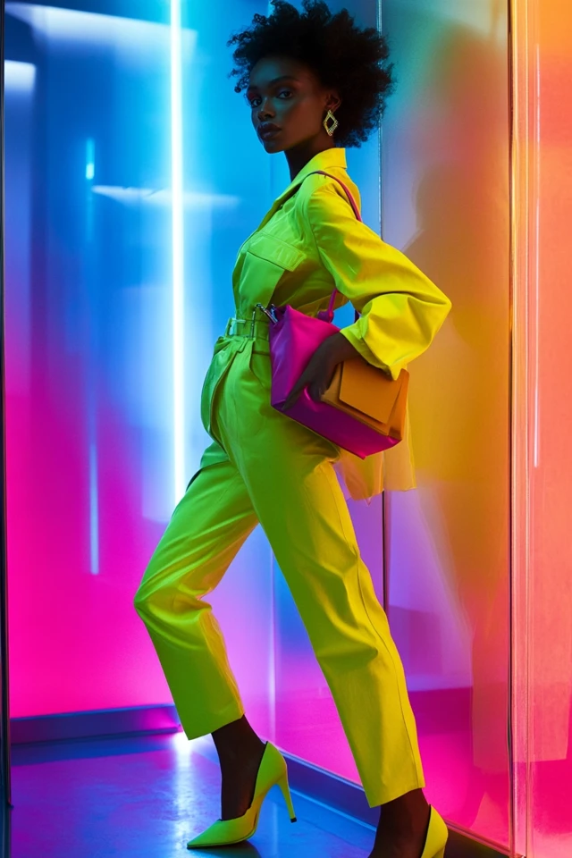Adding Neon Accessories for Pops of Color