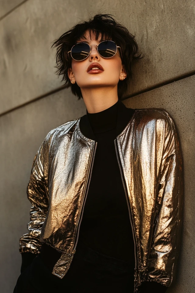 Metallic Jackets for Futuristic Winter Trends: Shine, Sleekness, and Style