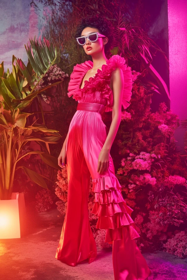 Vibrant Fuchsia and Silver Pairings for Party Outfits