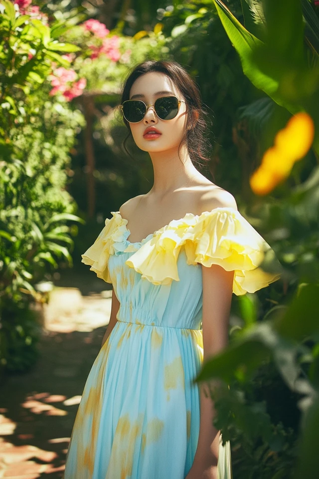 Pastel Blue and Lemon Yellow: Creating Fresh and Eye-Catching Spring Dresses