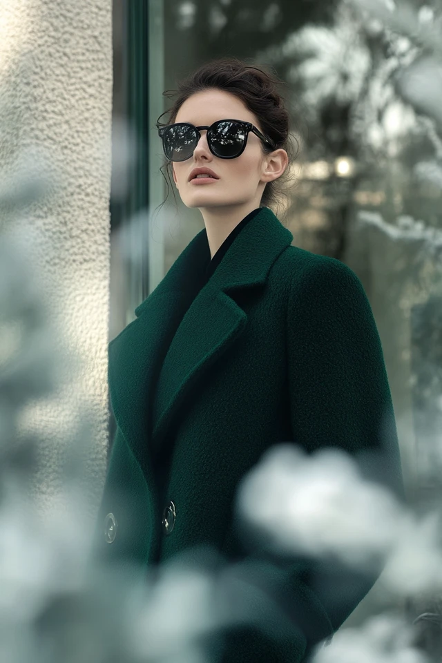 Midnight Green and Champagne: Sophisticated Outerwear Combinations