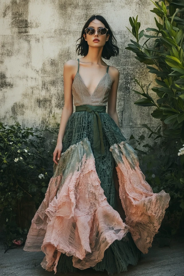 Forest Green and Dusty Rose: Styling Romantic Day Dresses