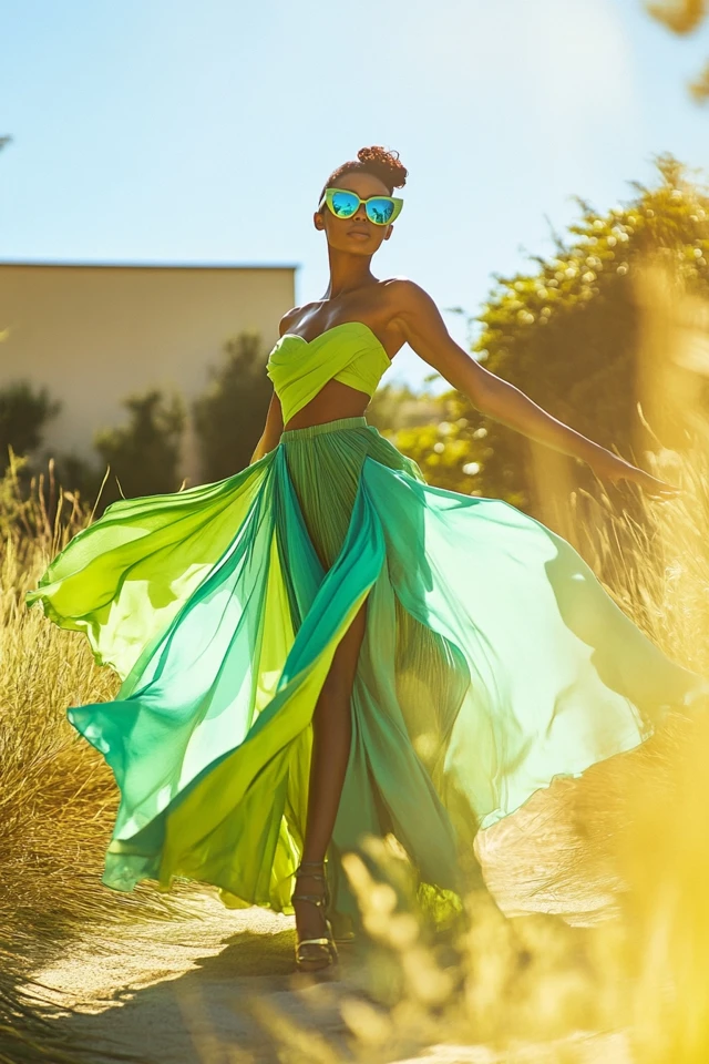 Playful Lime Green and Aqua in Breezy Summer Looks: A Vibrant and Refreshing Combination
