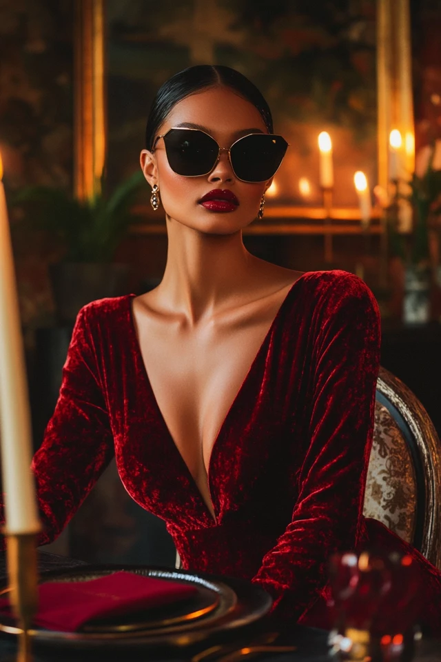 Bold Red Velvet Dresses for Romantic Dinners: Timeless Glamour and Passion