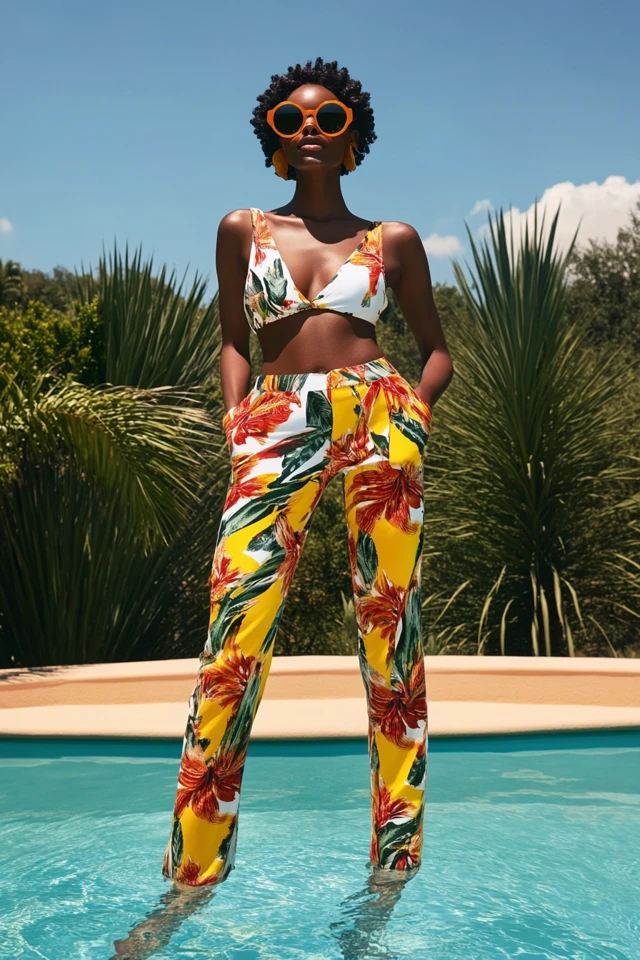 Stylish Capri Pants and Tops for Casual Pool Parties: Effortless Elegance in the Sun - photo 5