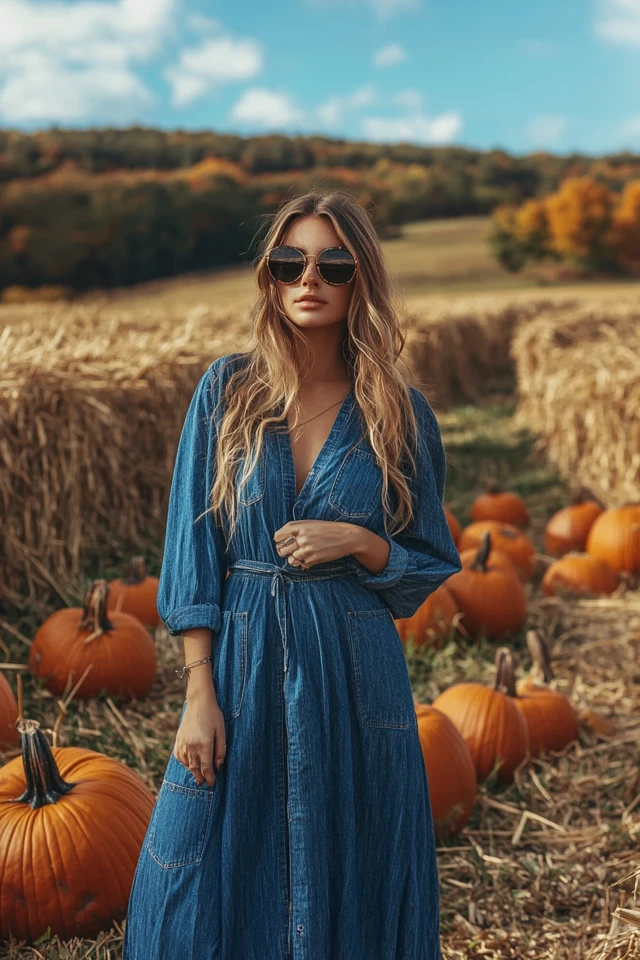 Playful Denim Dresses for Fall Farm Festivals: The Perfect Blend of Comfort and Charm - photo 5