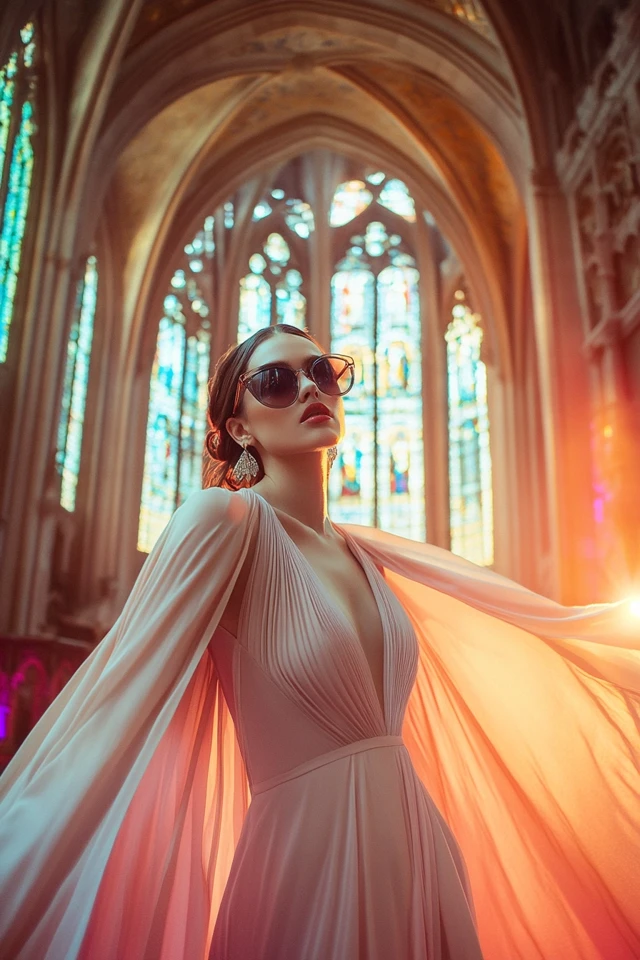 Elegant Cape Dresses for Cathedral Weddings: Timeless Sophistication Meets Modern Glamour - photo 5