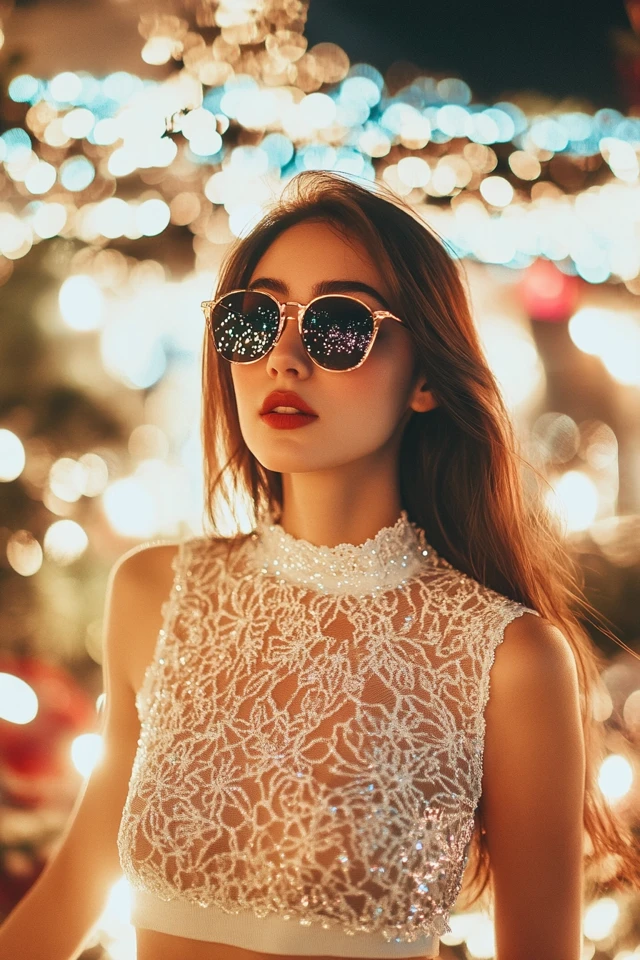 Lace and Sequins for Holiday Party Tops: Dazzling Festive Style - photo 5
