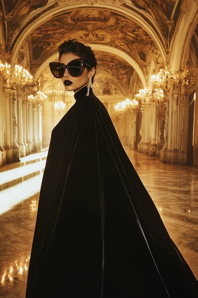 Combining Silk and Velvet for Dramatic Capes: A Luxurious Statement of Elegance - photo 5