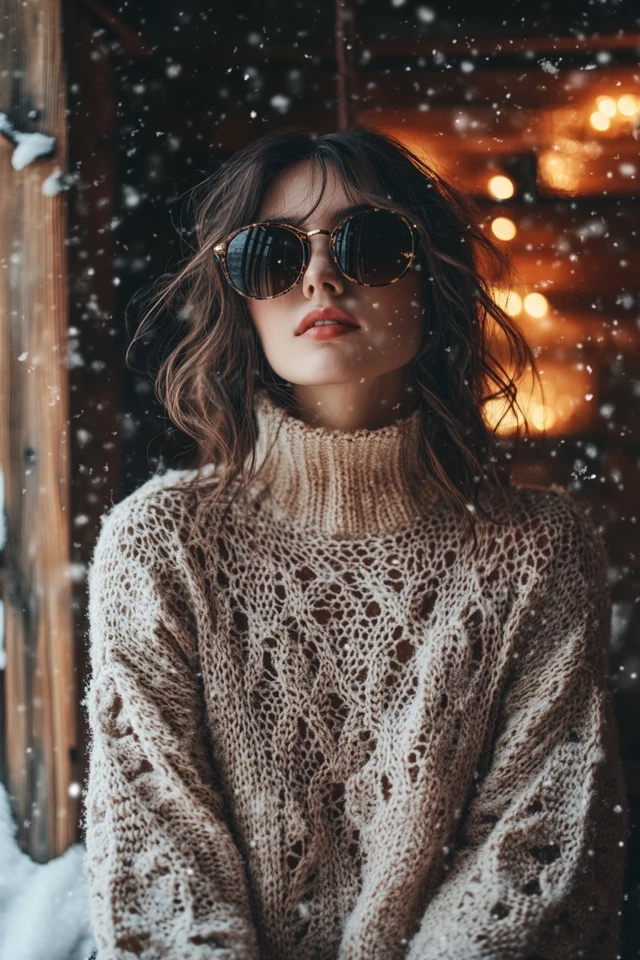 Pairing Lace with Knits for Elegant Winter Dresses: Combining Warmth and Sophistication - photo 5