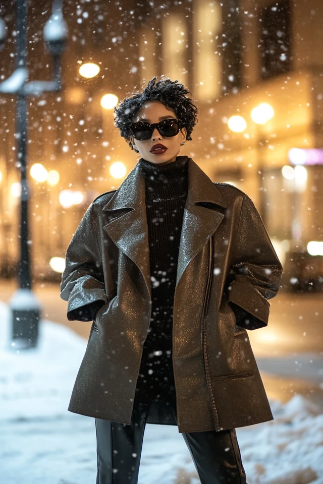 Faux Leather and Wool for Statement Outerwear: Bold, Cozy, and Unapologetically Chic - photo 5