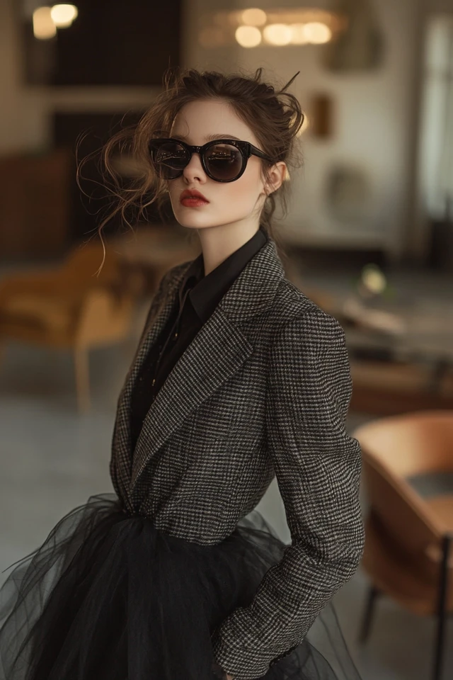 Tweed and Tulle for Unique Layered Outfits: A Modern Twist on Timeless Fabrics - photo 3
