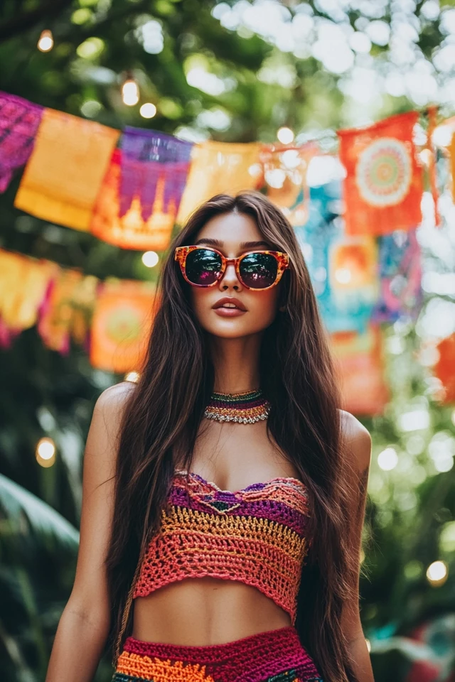 Metallics and Crochet in Unique Festival Looks - photo 4