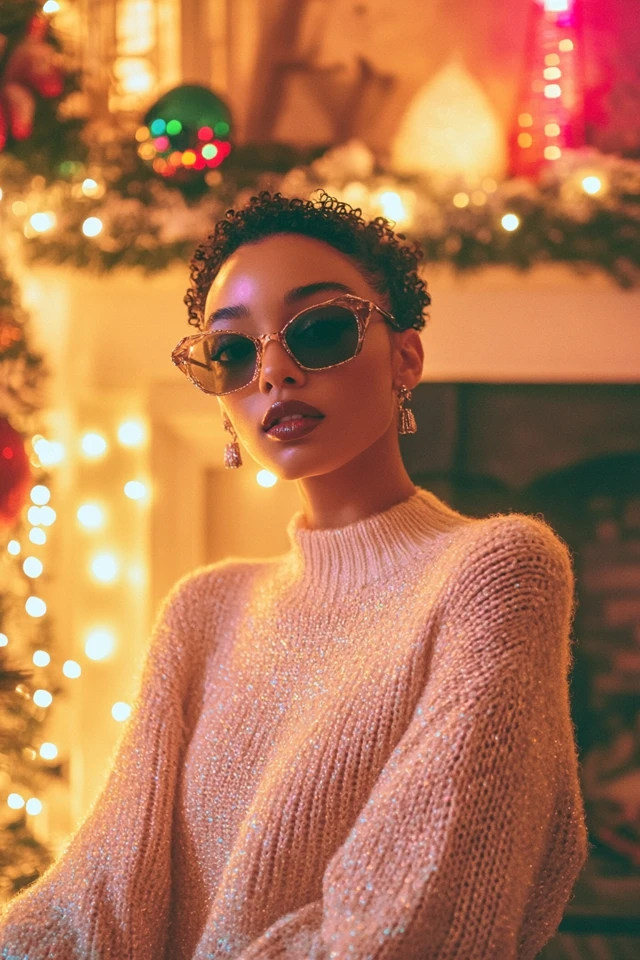 Metallics and Knits for Stylish Holiday Sweaters - photo 5