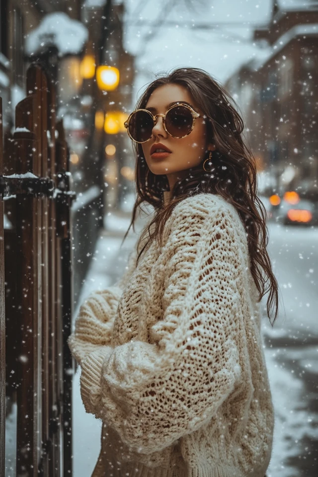 Combining Wool and Lace for Feminine Winter Looks - photo 5