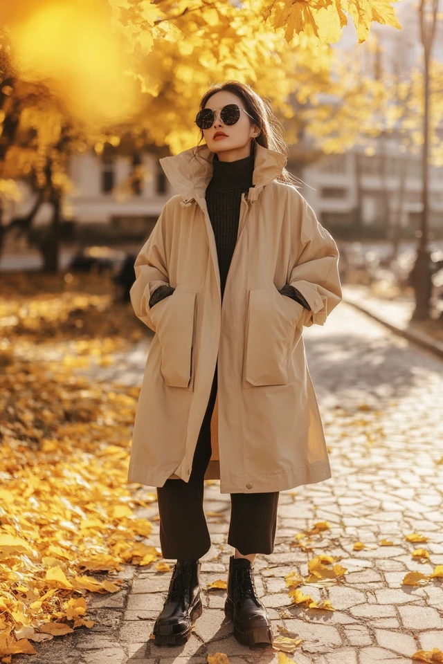 Oversized Parkas in Neutral Tones for Fall Layering - photo 5