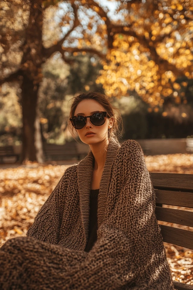 Earthy Tones in Oversized Knit Dresses for Fall Layers - photo 5