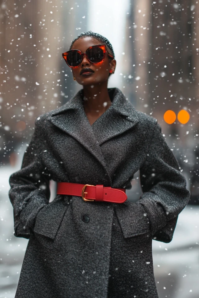 Statement Belts Over Oversized Coats for Winter Style - photo 5