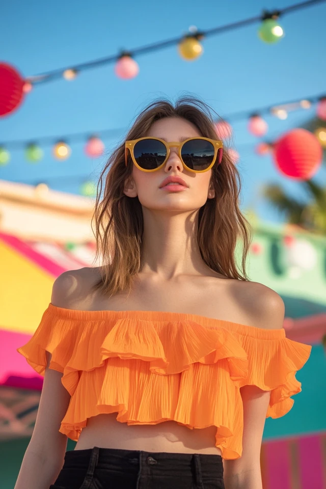 Ruffled Tops in Bright Colors for Summer Events - photo 5