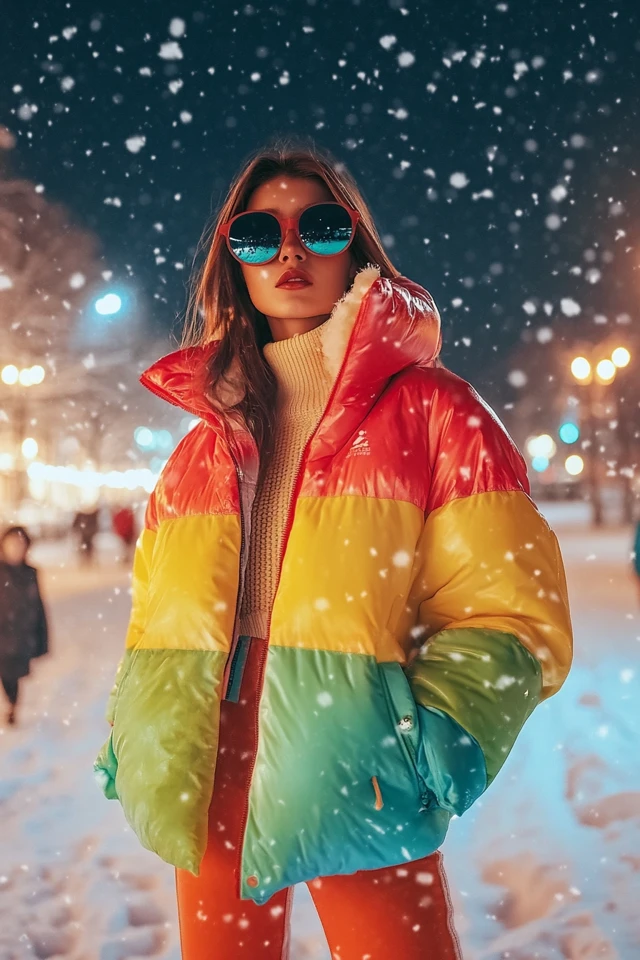 Oversized Puffer Jackets in Bright Hues for Winter Fun - photo 5
