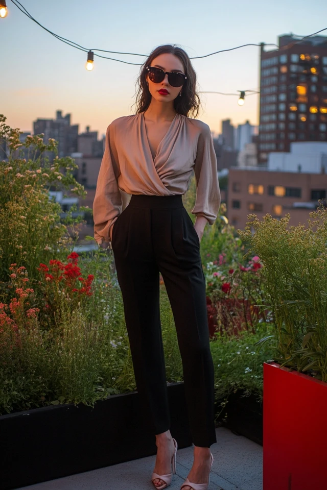 Layered Wrap Blouses for Work-to-Play Looks - photo 5