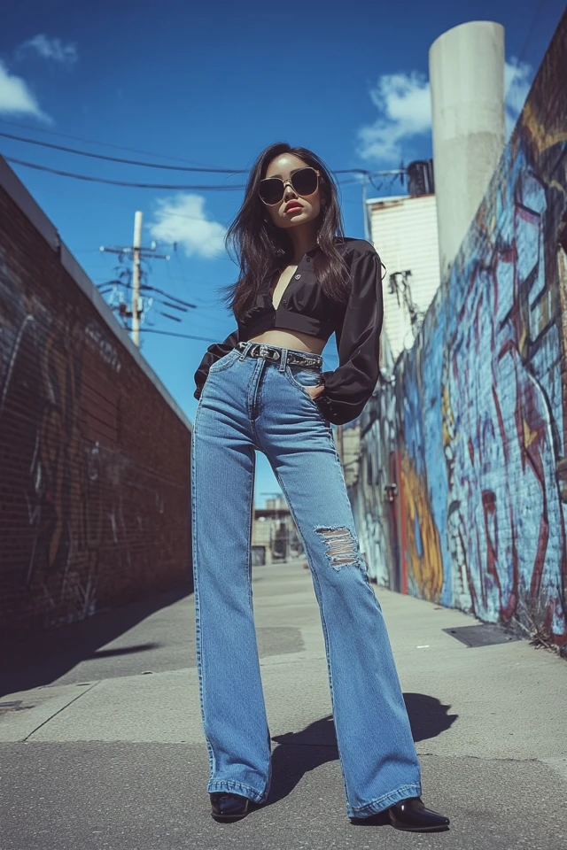 Straight-Leg Jeans with Sculptural Seams - photo 5