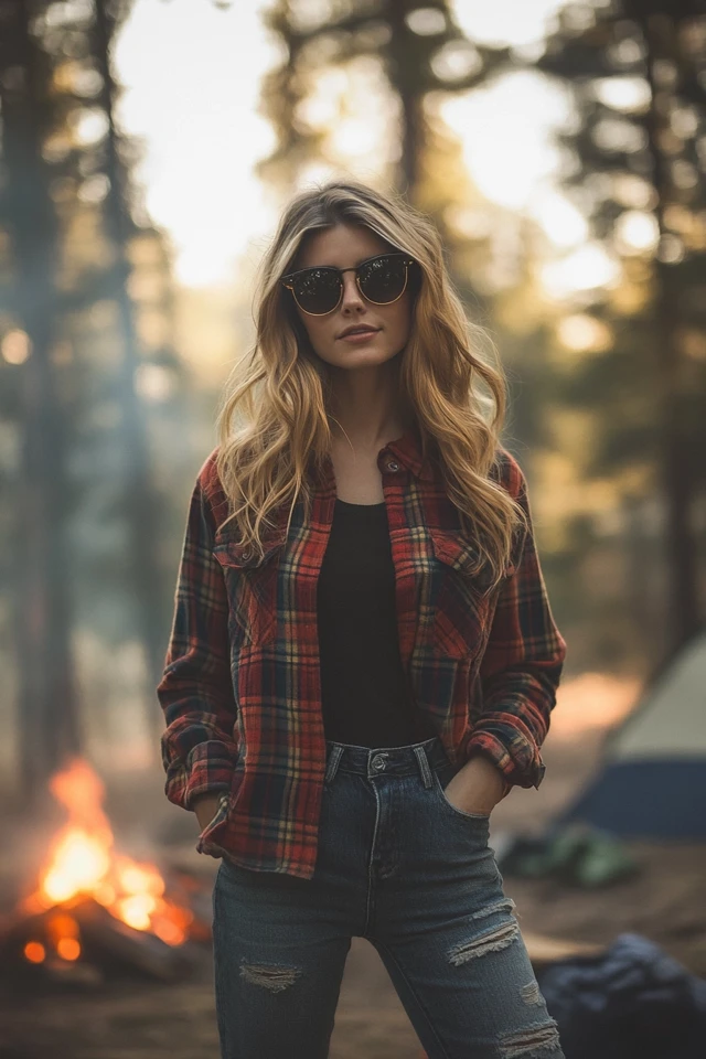 Relaxed Camping Styles with Cozy Flannels: Effortless Comfort for Outdoor Adventures - photo 5