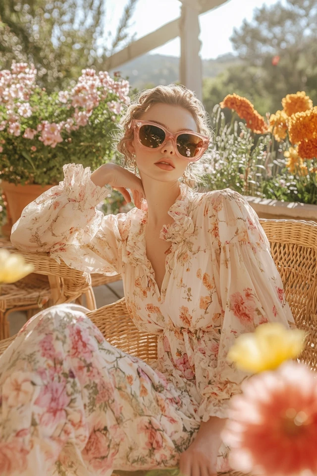 Stylish Springtime Brunch Looks with Floral Patterns: Effortless Elegance for the Season - photo 5