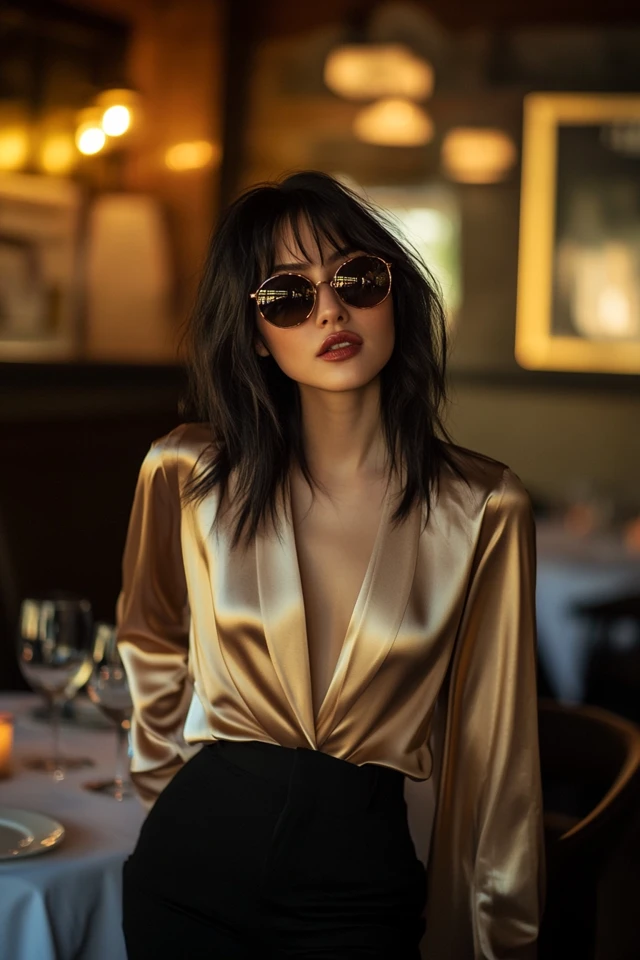 Effortless Wine and Dine Evening Looks with Satin Tops: Sophistication Made Simple - photo 5