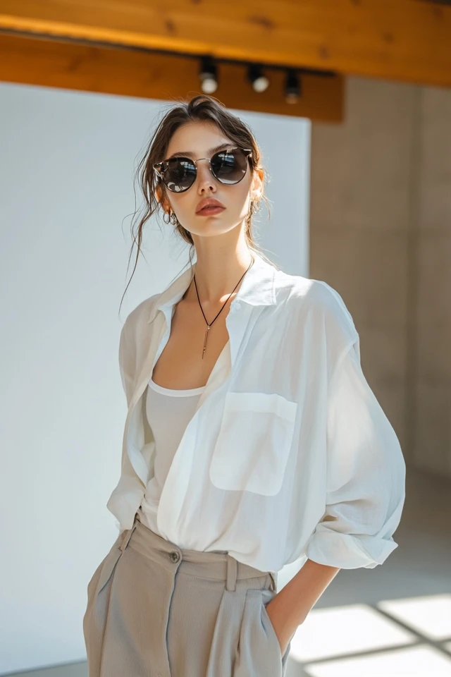 Oversized Button-Down Shirts for Layering Ease - photo 5