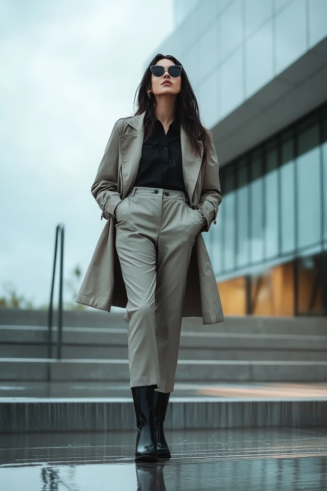 Slim Waterproof Pants for Rainy Days at Work - photo 5