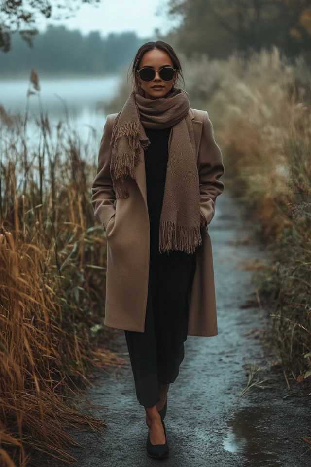 Stylish Layered Scarves for Cool Morning Walks - photo 5