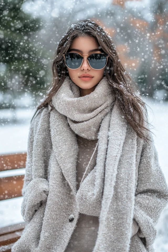 Quilted Blanket Scarves for Snowy Afternoon Walks - photo 5