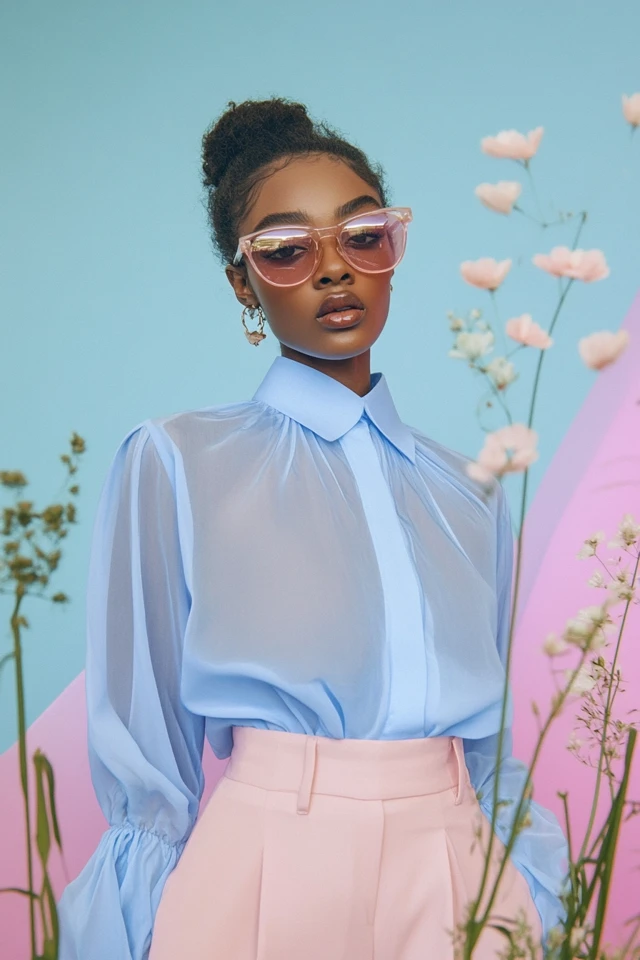 Periwinkle and Soft Pink in Feminine Blouses - photo 5