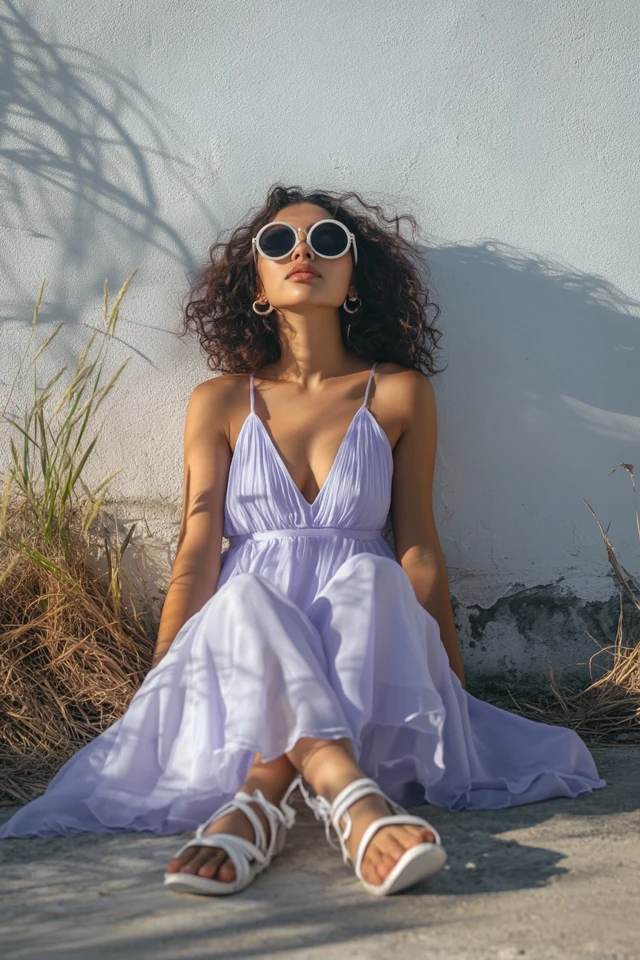 Soft Lavender and White Pairings for Chic Summer Dresses - photo 5